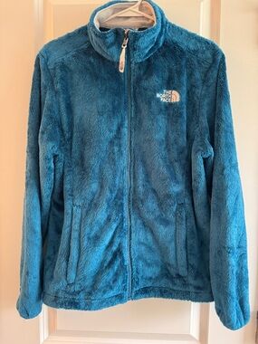 The North Face Teal Plush Fleece Full-Zip Jacket